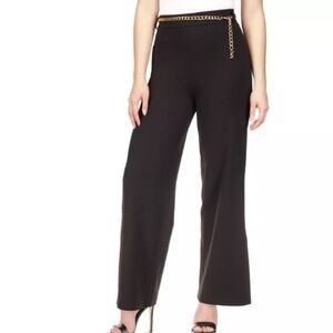 Michael Kors Chain Slit Cuff Casual Trouser pants black - PXL